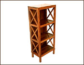 Wooden Cross Jali Display Shelving Unit